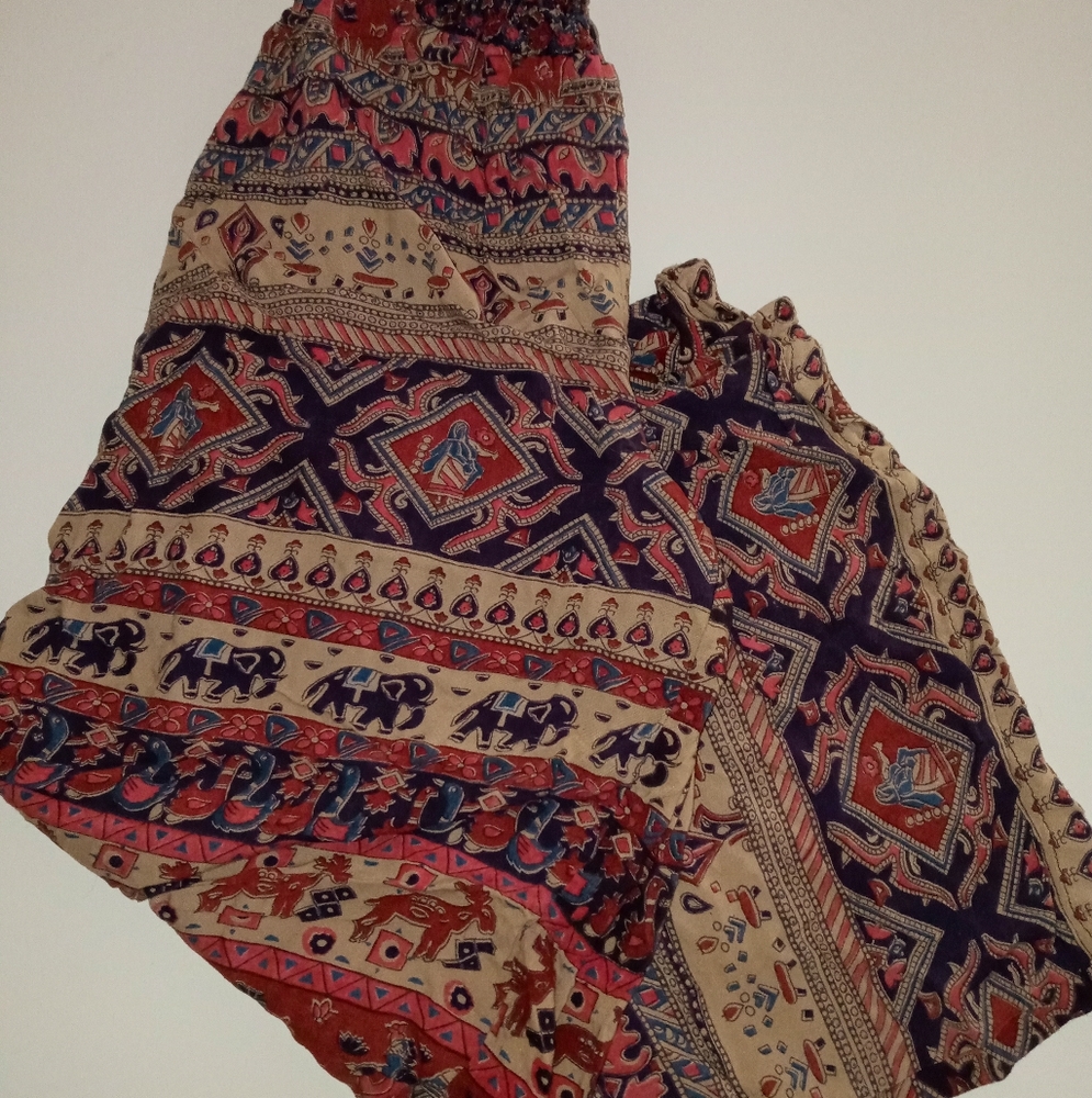 Angie Tribal Earth Tone Boho Pants